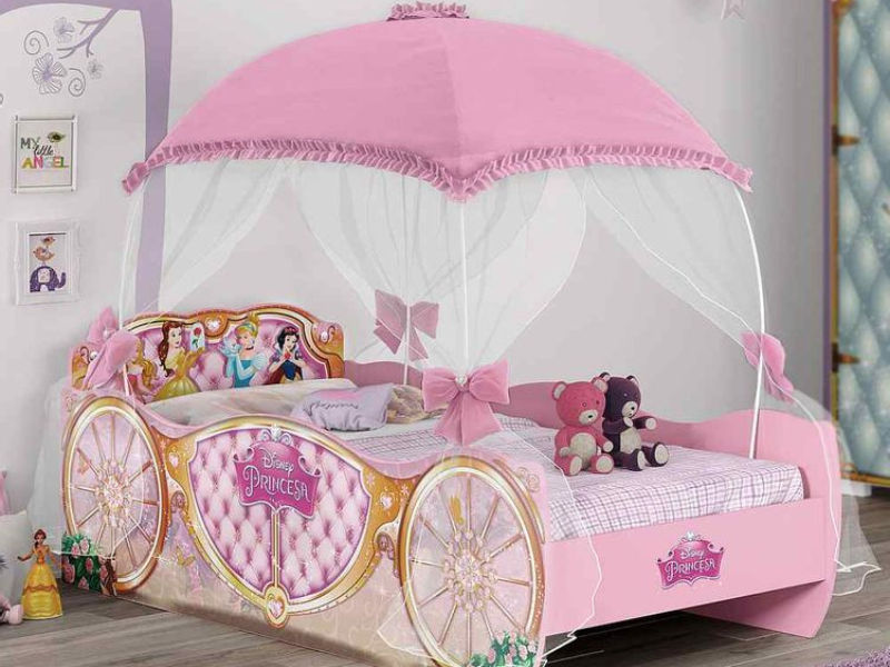 cama infantil temática de princesas