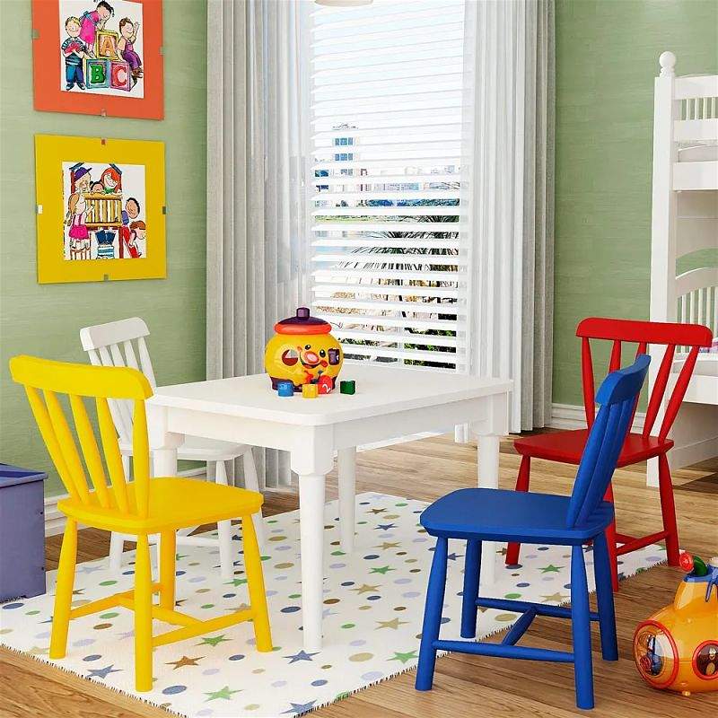 conjunto infantil_mesa com 4 cadeiras