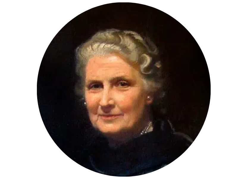 retrato de maria montessori